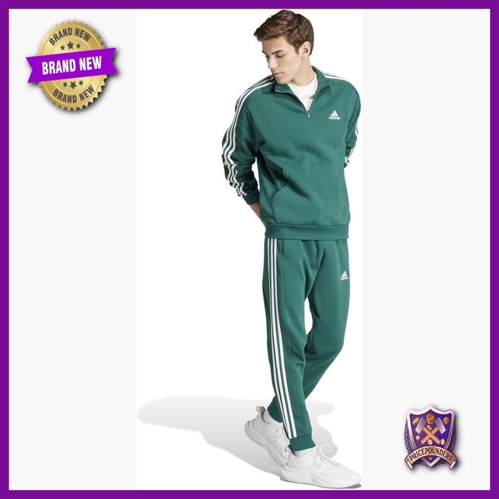 Men's Fleece Sweatpants with Tapered Cuffs and Drawstring Waist